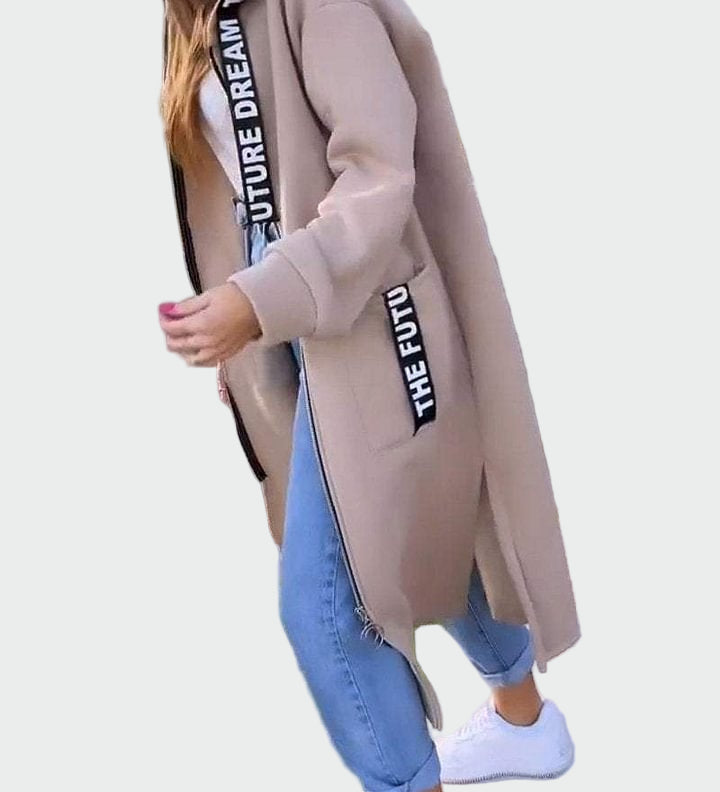 Anneli | Long Coat with Hood