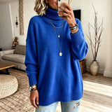Loose-fitting women's turtleneck jumper - Warm and easy to wear