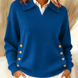 Erminia | Polo Neck Jumper with Buttons