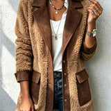 Women's Patchwork Denim Cardigan - Warm and Unique
