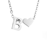 Timeless Initial Necklace with Heart Pendant