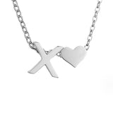 Timeless Initial Necklace with Heart Pendant