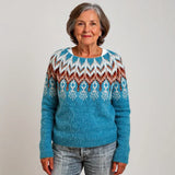 Elina | Comfortable woollen jumper with Nordic pattern