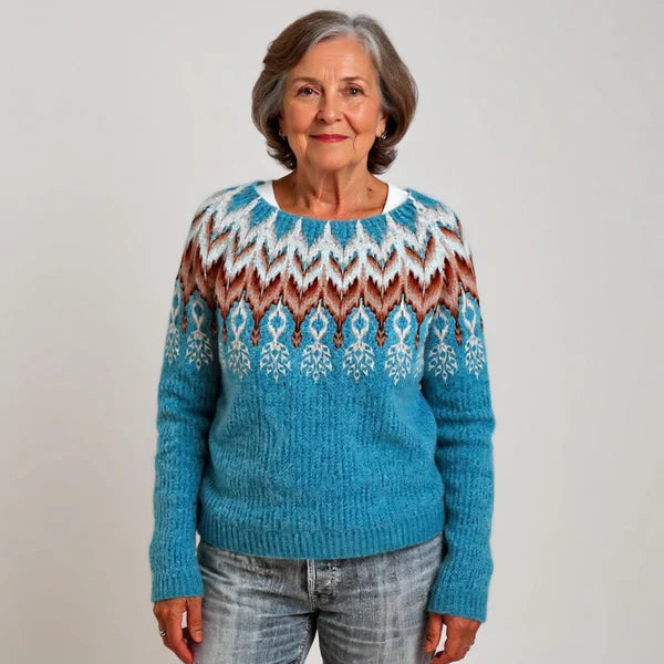 Elina | Comfortable woollen jumper with Nordic pattern