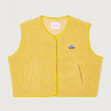 Buttoned sleeveless vest in lambswool for women – Soft, comfortable, and versatile