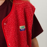Buttoned sleeveless vest in lambswool for women – Soft, comfortable, and versatile