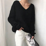 Women's Oversized V-Neck Sweater – Comfortable and Elegant Knit