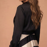 Mila | Striped Long Dress with Lace