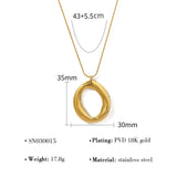 Gold Plated Oval Necklace
