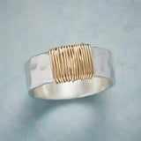 Timeless vintage ring in gold and silver