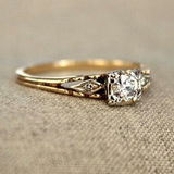 Vintage Gold Ring with Zircons
