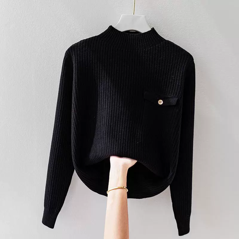Virge | Elegant Knitted High Neck Jumper