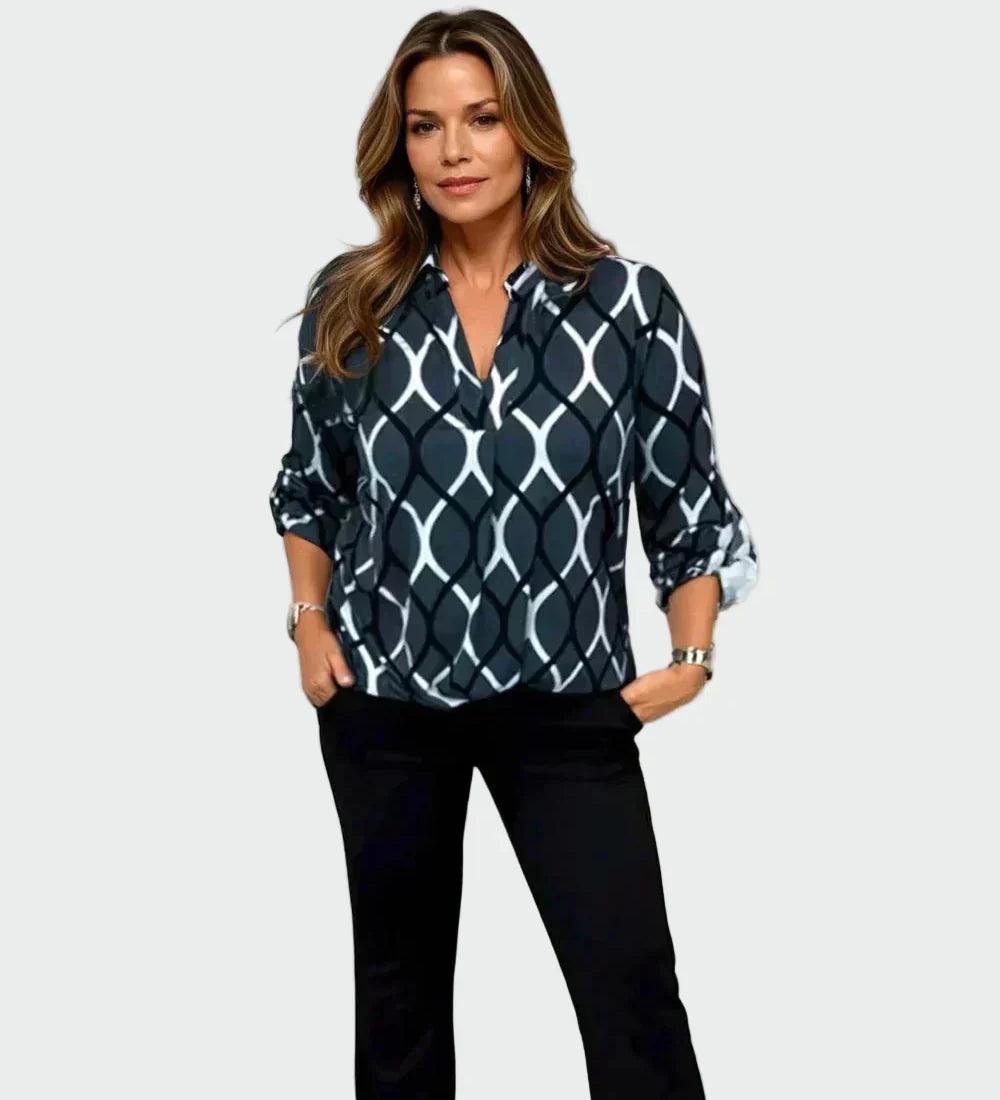 Serena | Casual long-sleeve blouse with elegant design