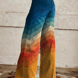 Léa - Elegant Retro Zigzag Trousers