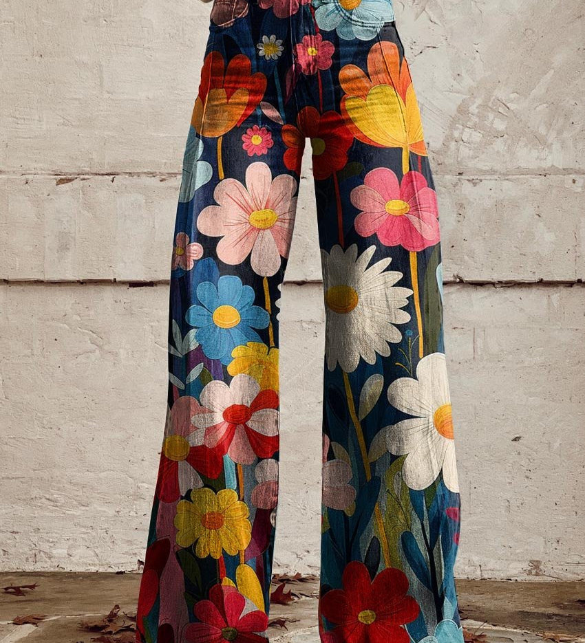 Léna – Printed Floral Trousers