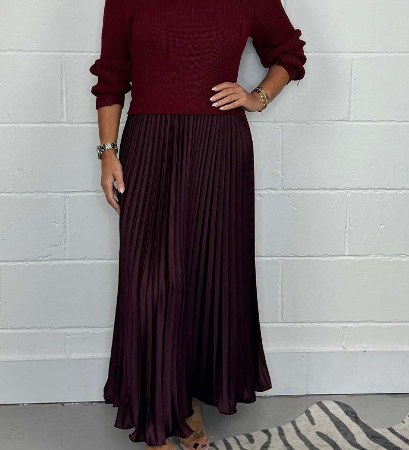 Liza | Pullover and Pleated Dress Set