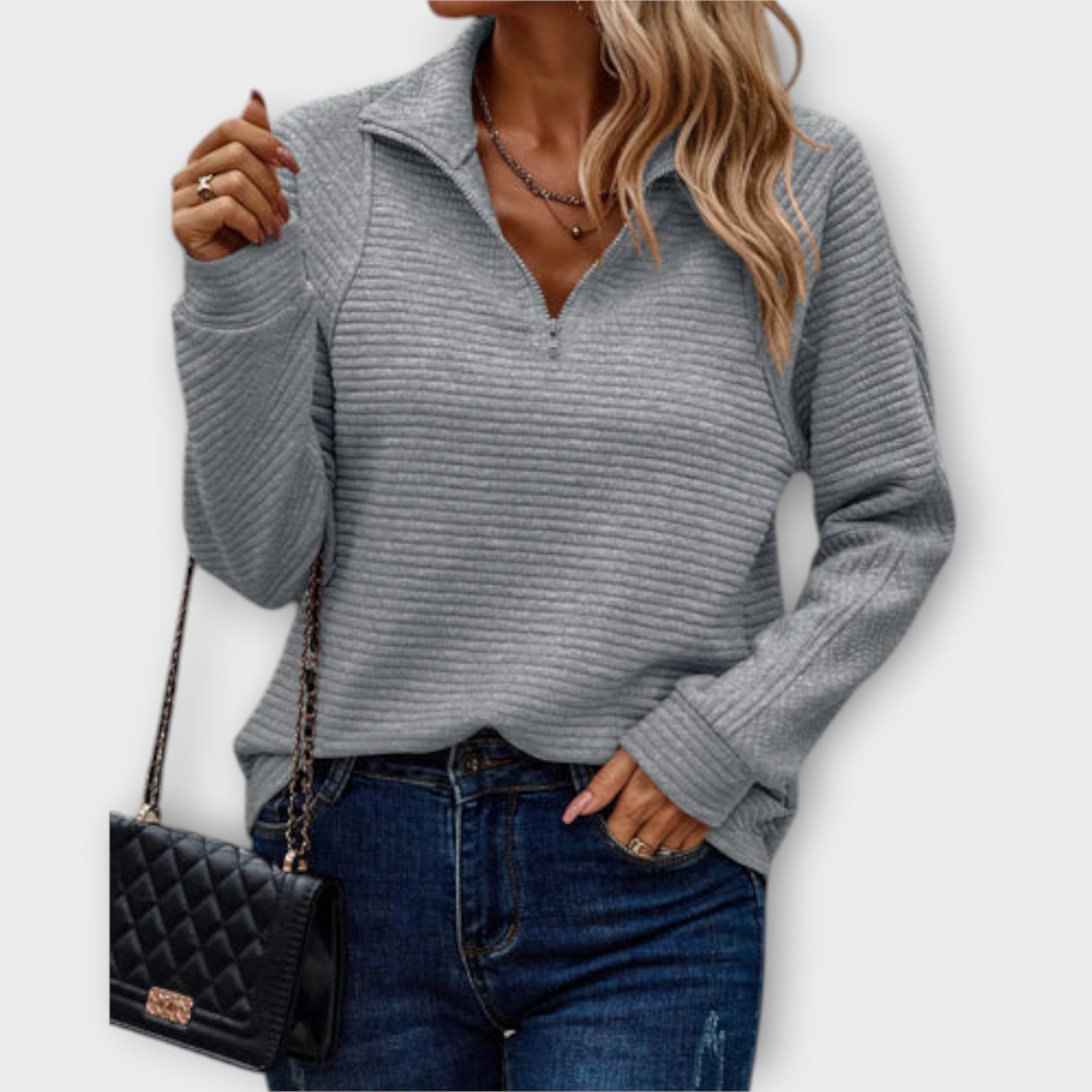 Vilja | Long Zip-Up Jumper