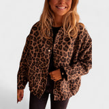 Pink | Trendy leopard print jacket