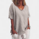 Atelier | Summer Plus V-Neck Blouse