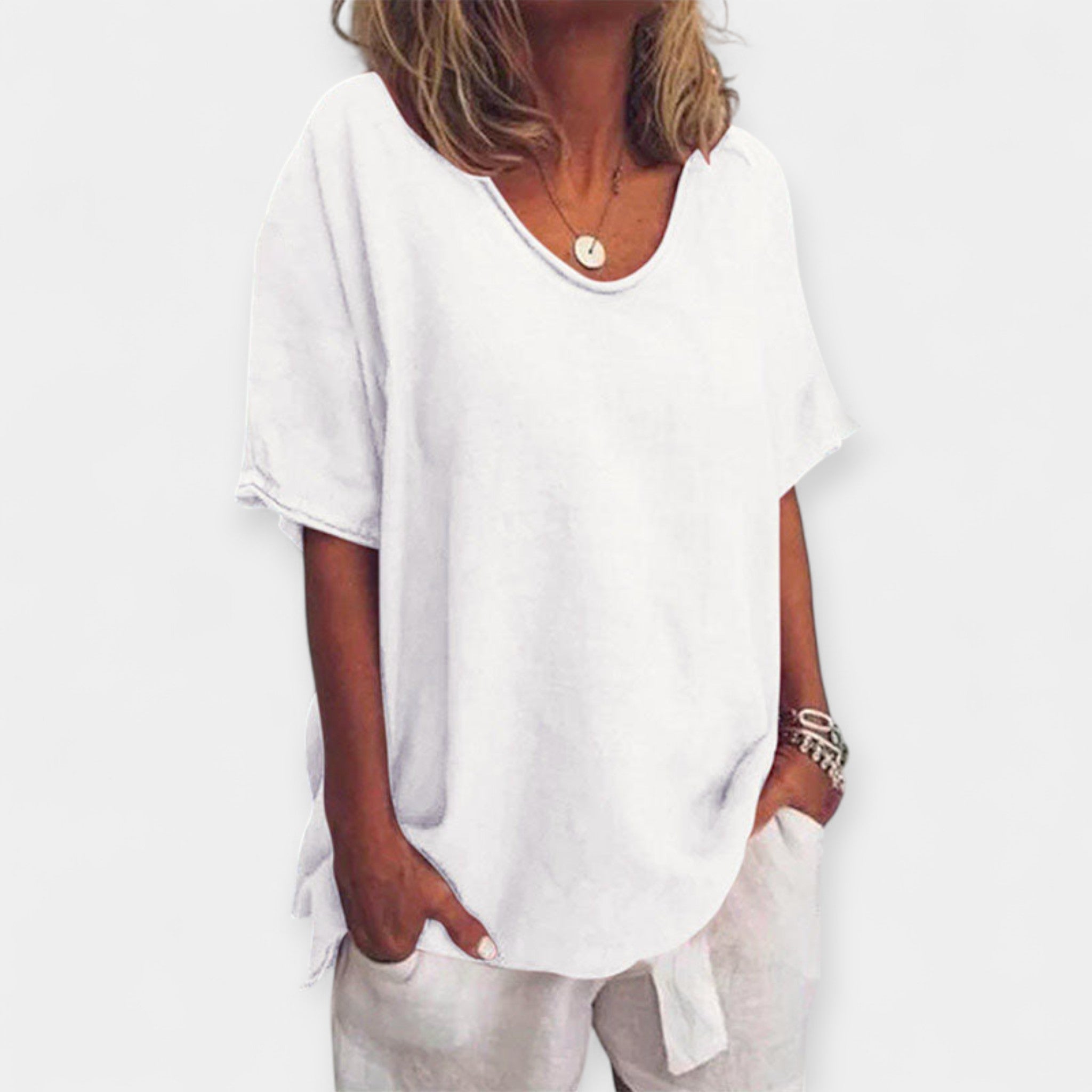 Atelier | Summer Plus V-Neck Blouse