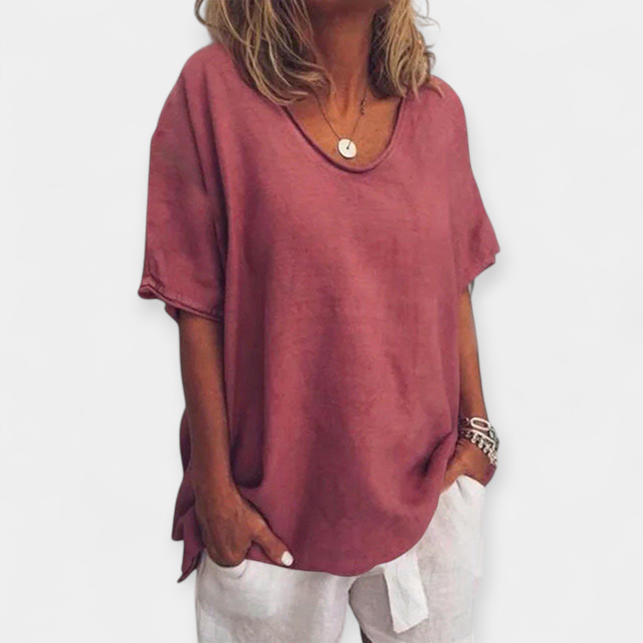 Atelier | Summer Plus V-Neck Blouse