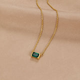 Delicate Necklace with Emerald