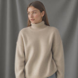 Oversized Turtleneck Cashmere Sweater for Women – Soft, Warm, Stylish, and Casual