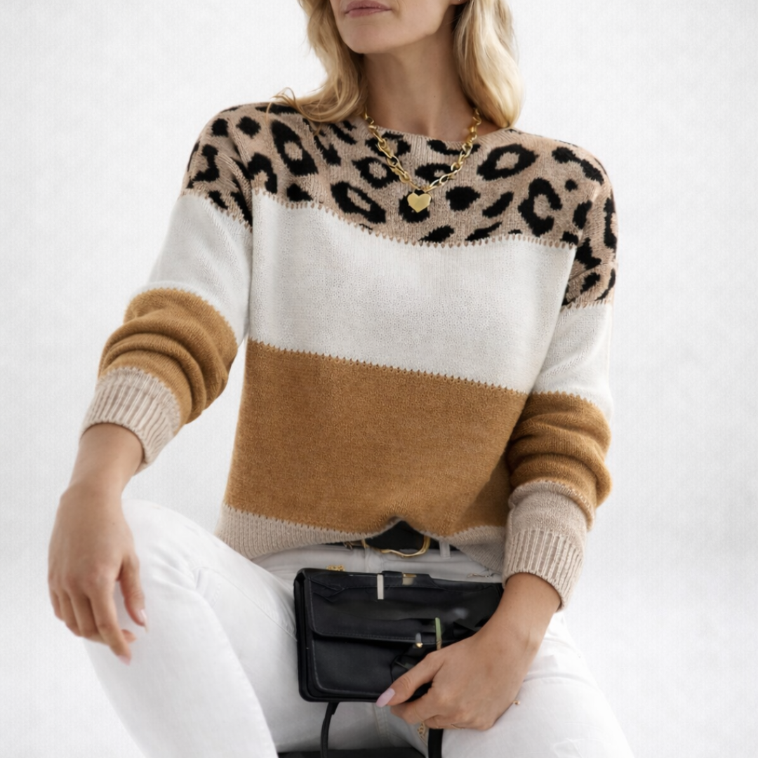 Ophélie | Elegant leopard print jumper