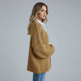 Oversized women's knit cardigan - Soft and relaxed