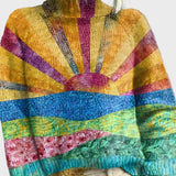 Karmen | Knitted High Neck Top with Unique Pattern