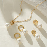Elegant Necklace with Golden Pearl