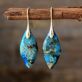 Drop Earrings with Natural Stone