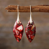 Drop Earrings with Natural Stone